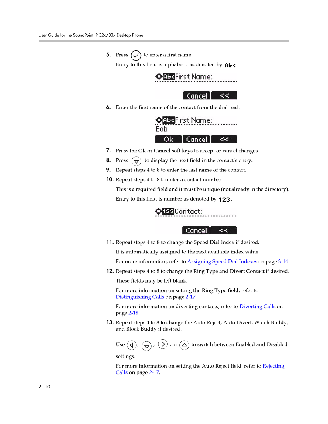 Polycom IP 33x manual User Guide for the SoundPoint IP 32x/33x Desktop Phone 