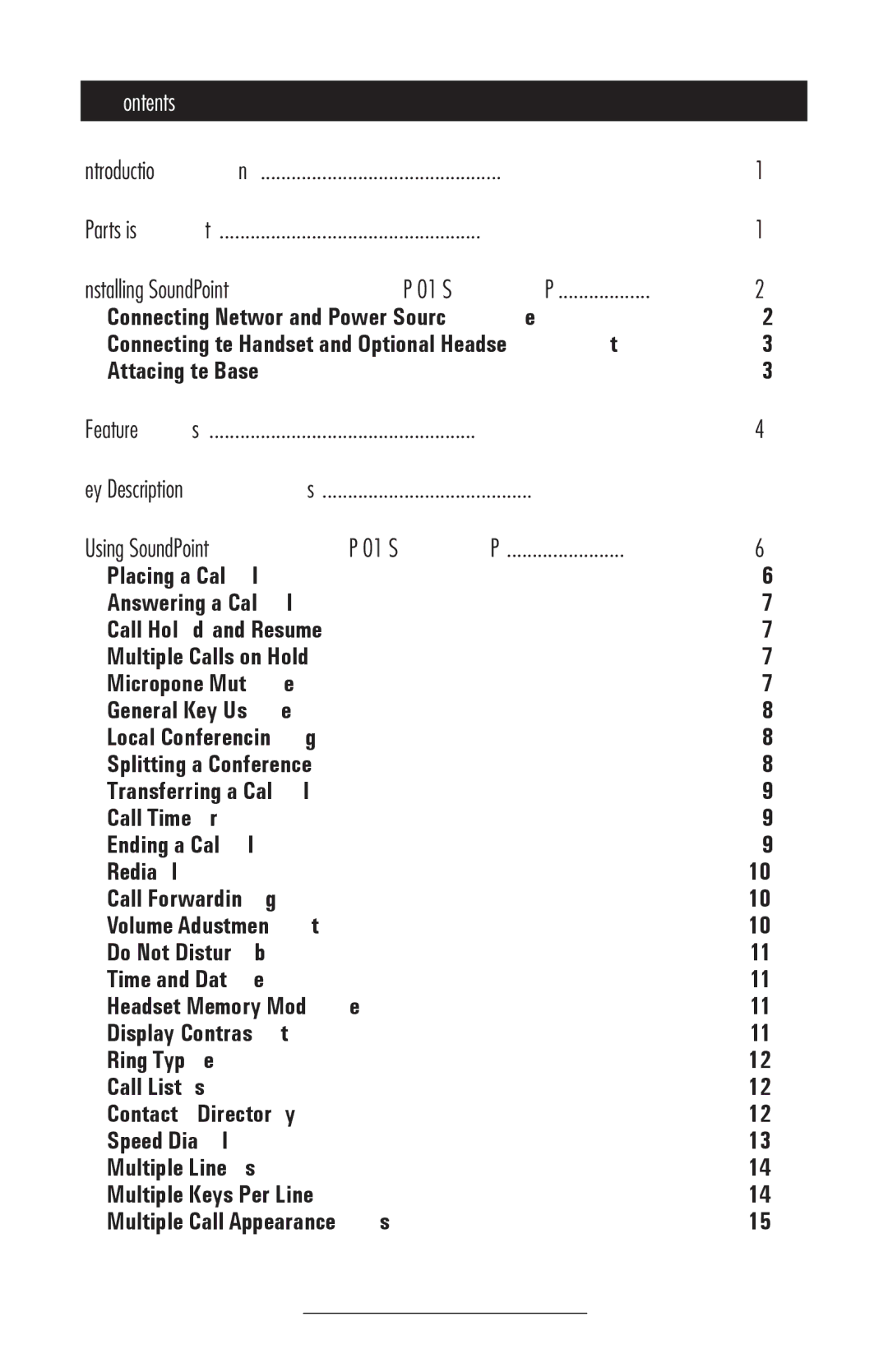 Polycom IP 501 manual Contents 