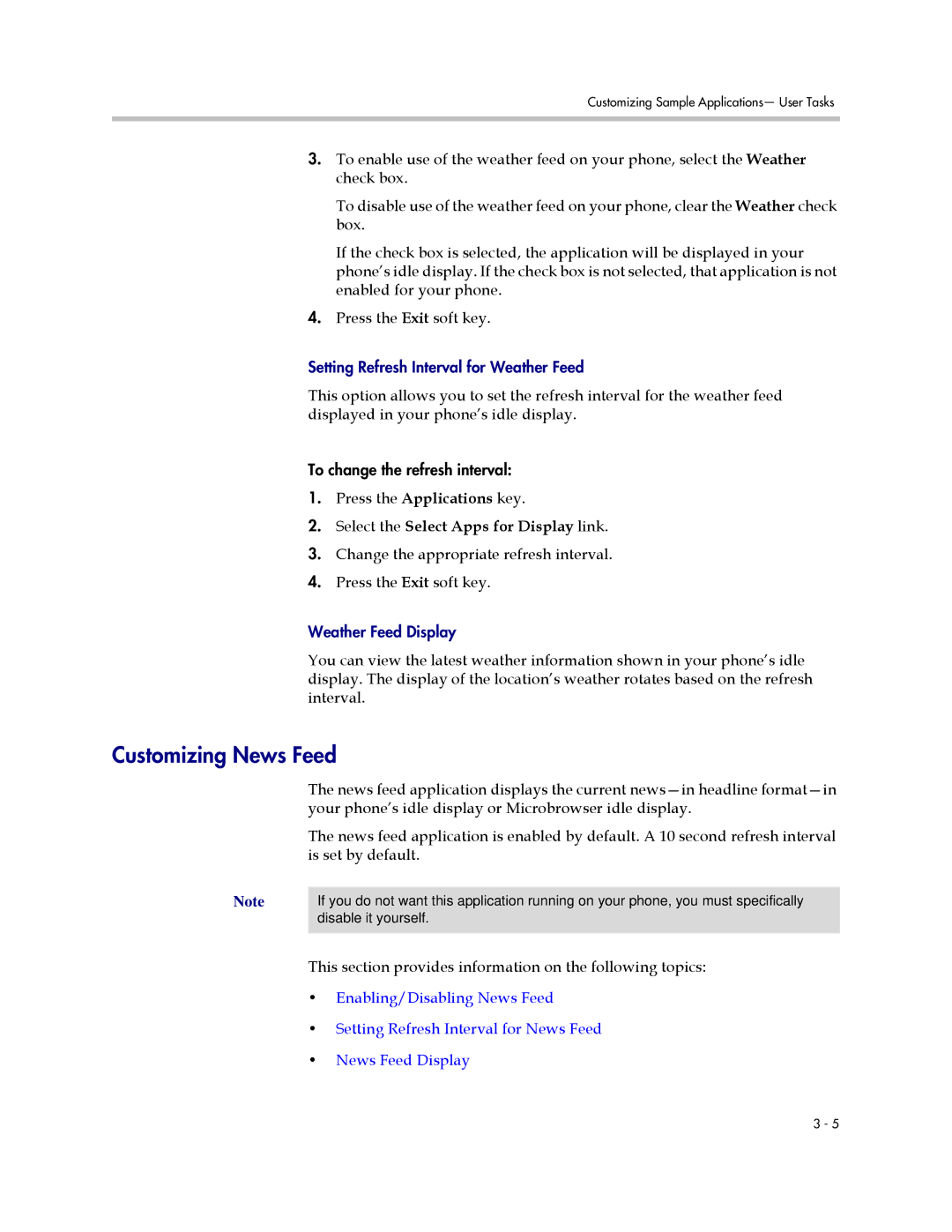 Polycom IP 600 manual Customizing News Feed 