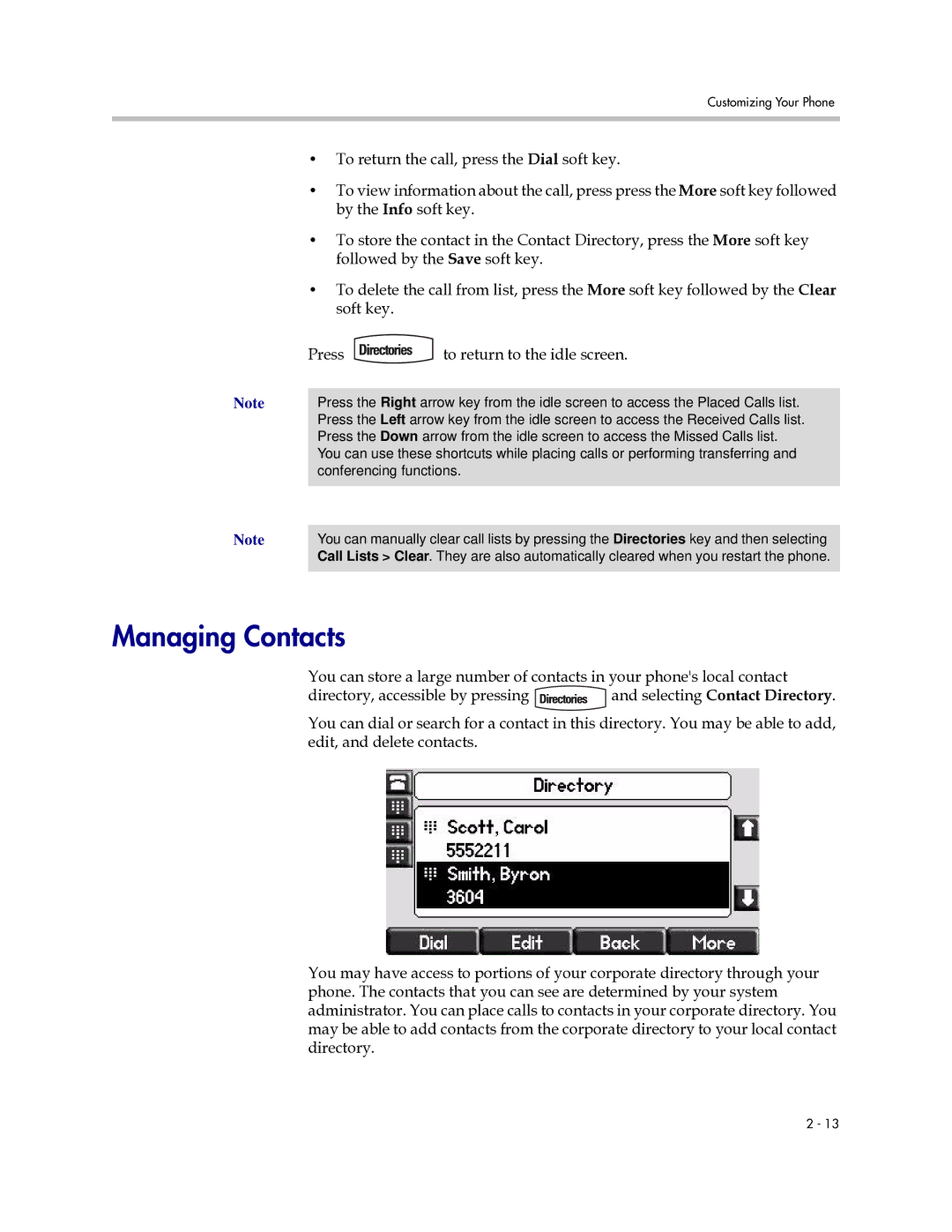 Polycom IP 670 manual Managing Contacts 