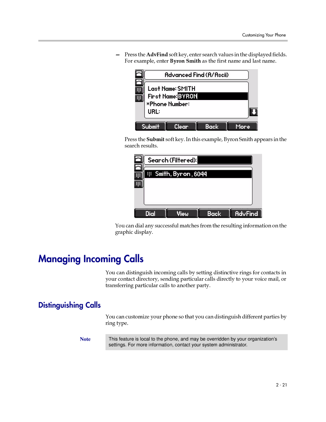 Polycom IP 670 manual Managing Incoming Calls, Distinguishing Calls, Ring type 