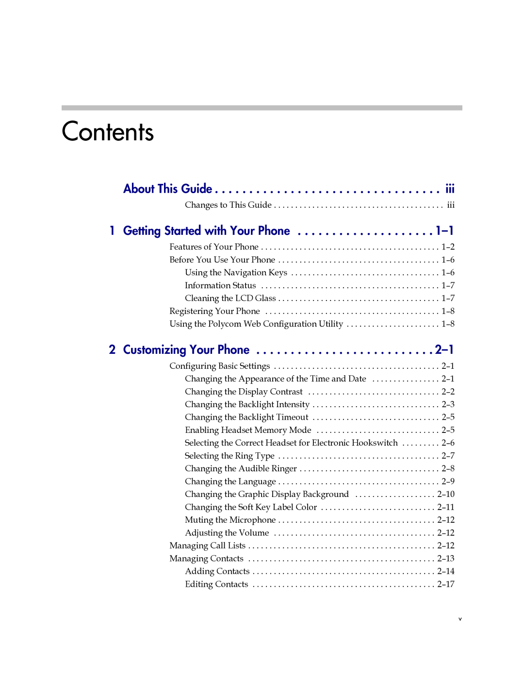 Polycom IP 670 manual Contents 