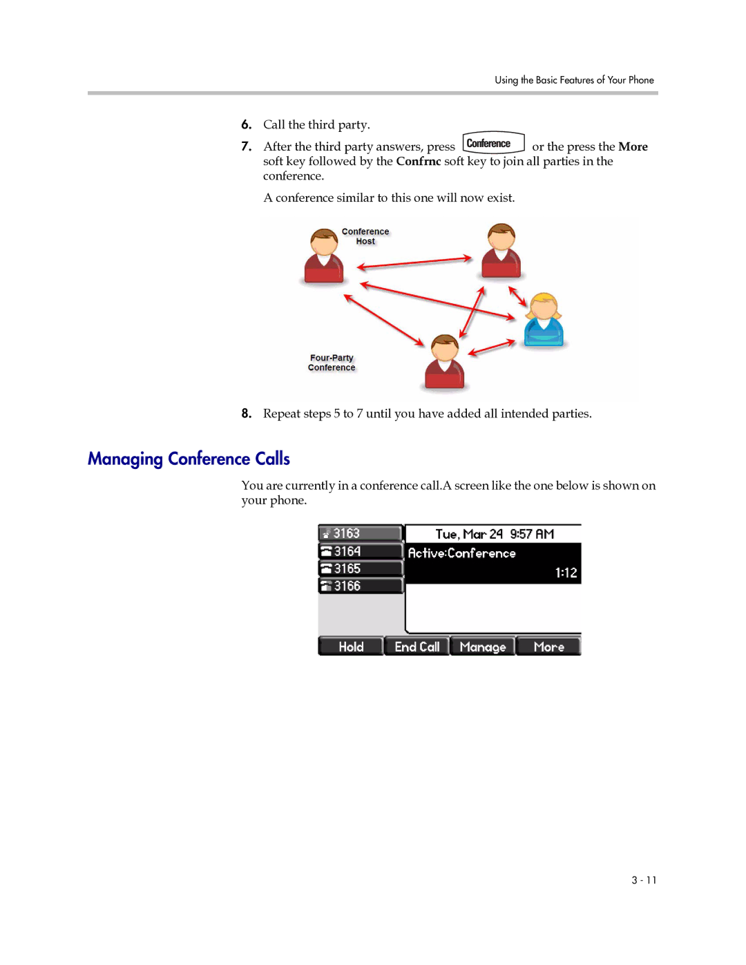 Polycom IP 670 manual Managing Conference Calls 