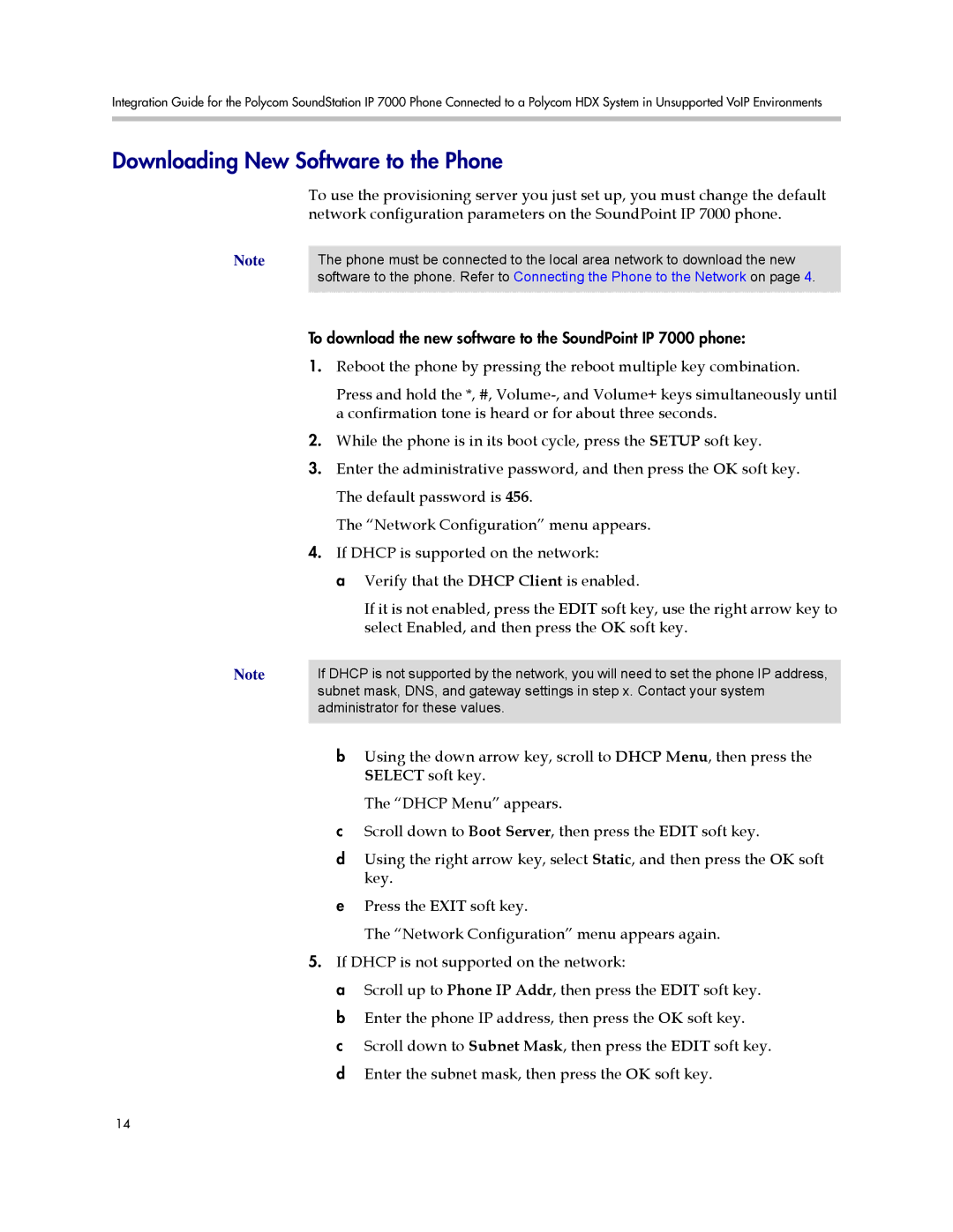 Polycom IP 7000 manual Downloading New Software to the Phone 