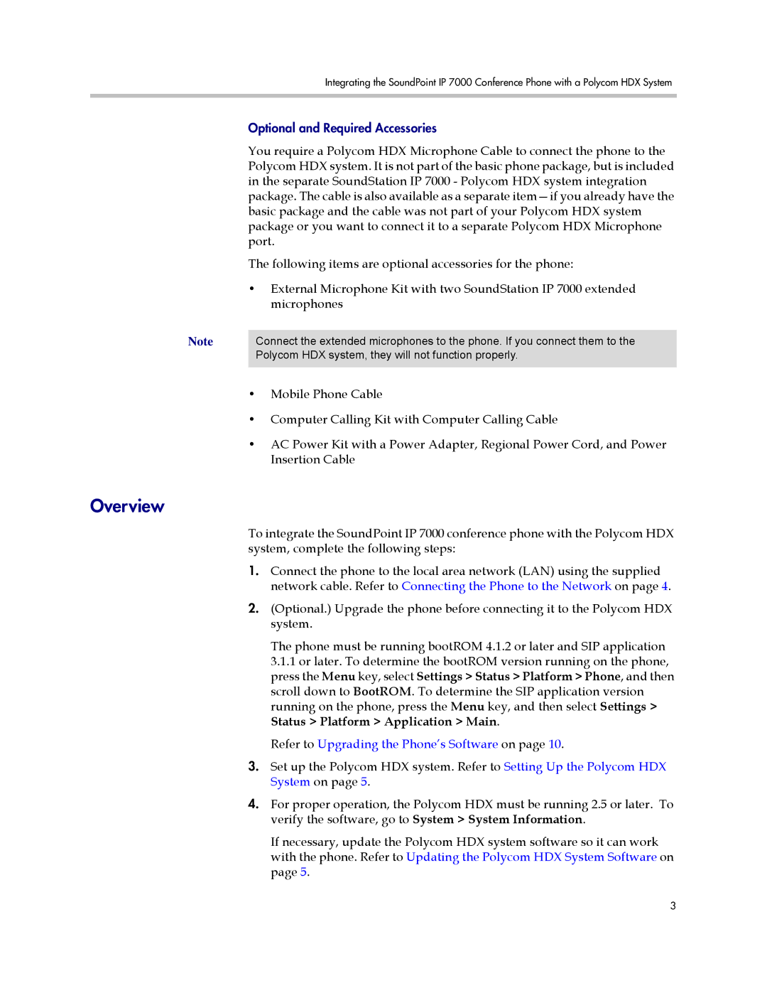 Polycom IP 7000 manual Overview, Refer to Upgrading the Phone’s Software on 