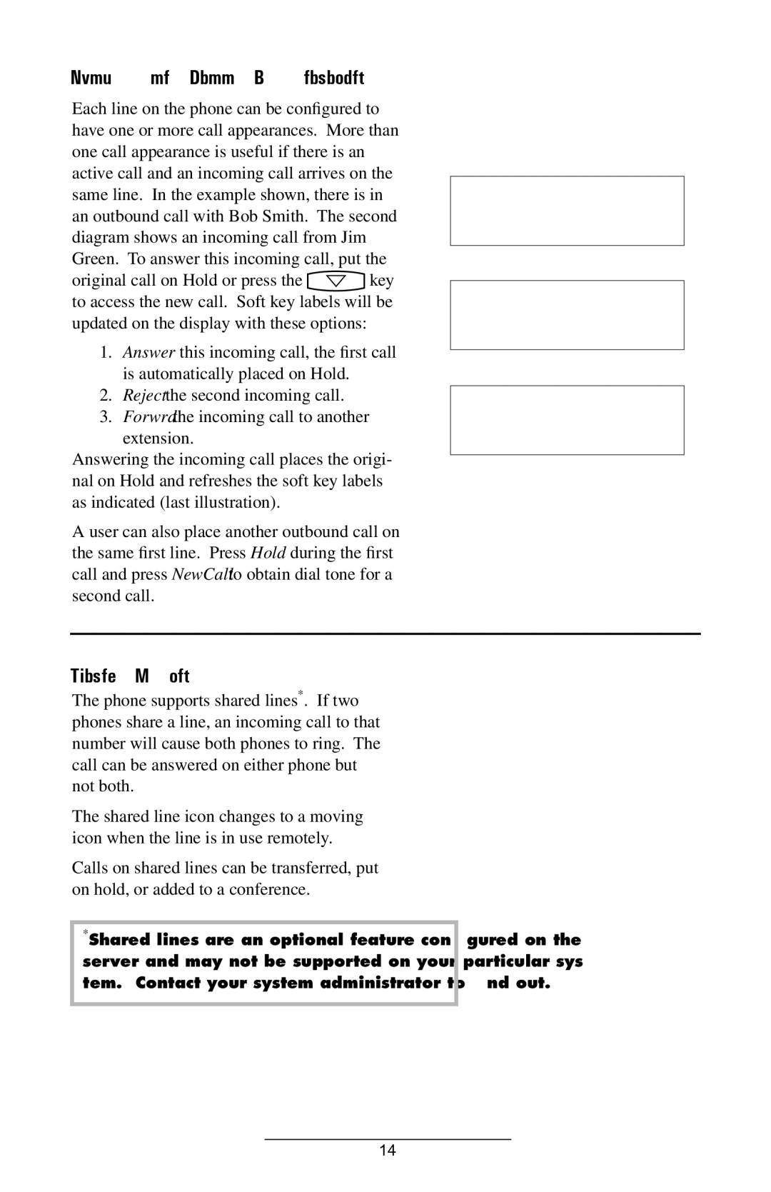 Polycom IP300 manual Multiple Call Appearances, Shared Lines 