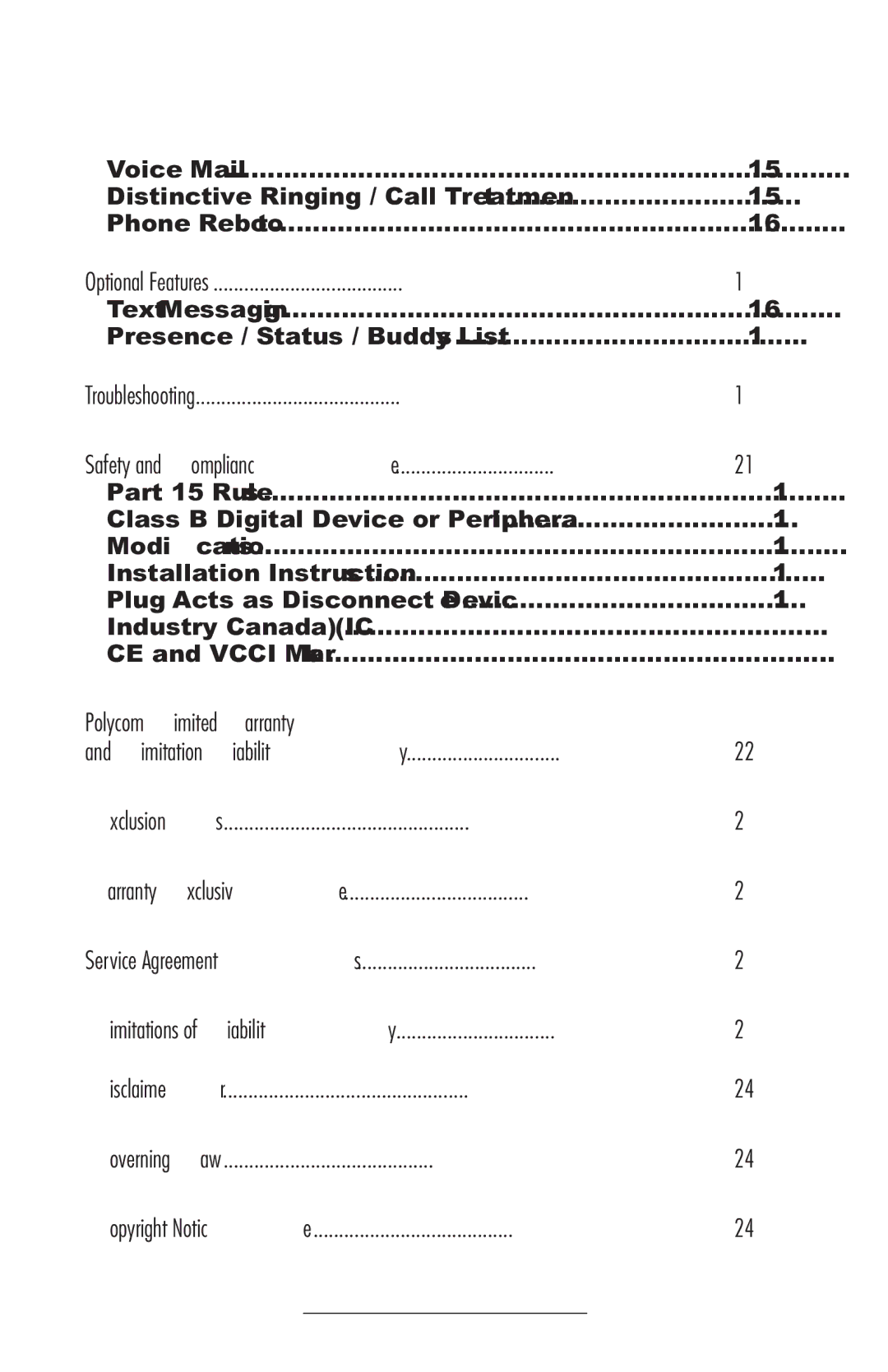 Polycom IP300 manual Modiﬁcations, Part 15 Rules 