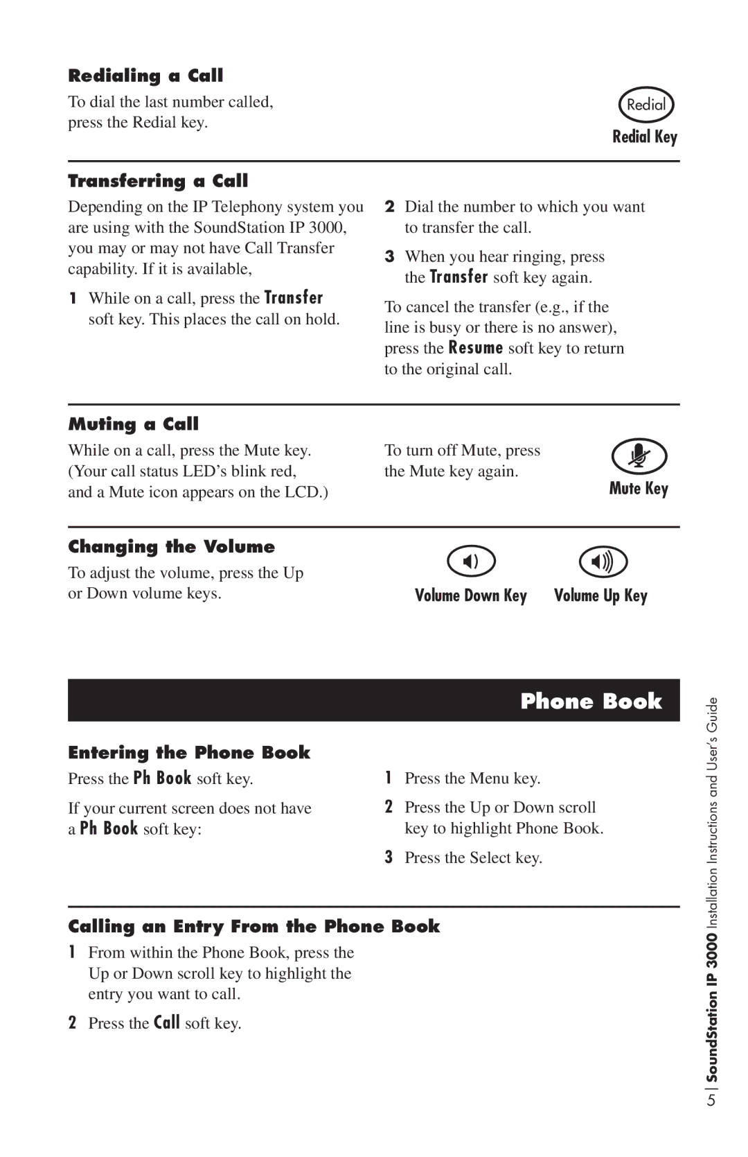 Polycom IP3000 installation instructions Phone Book 