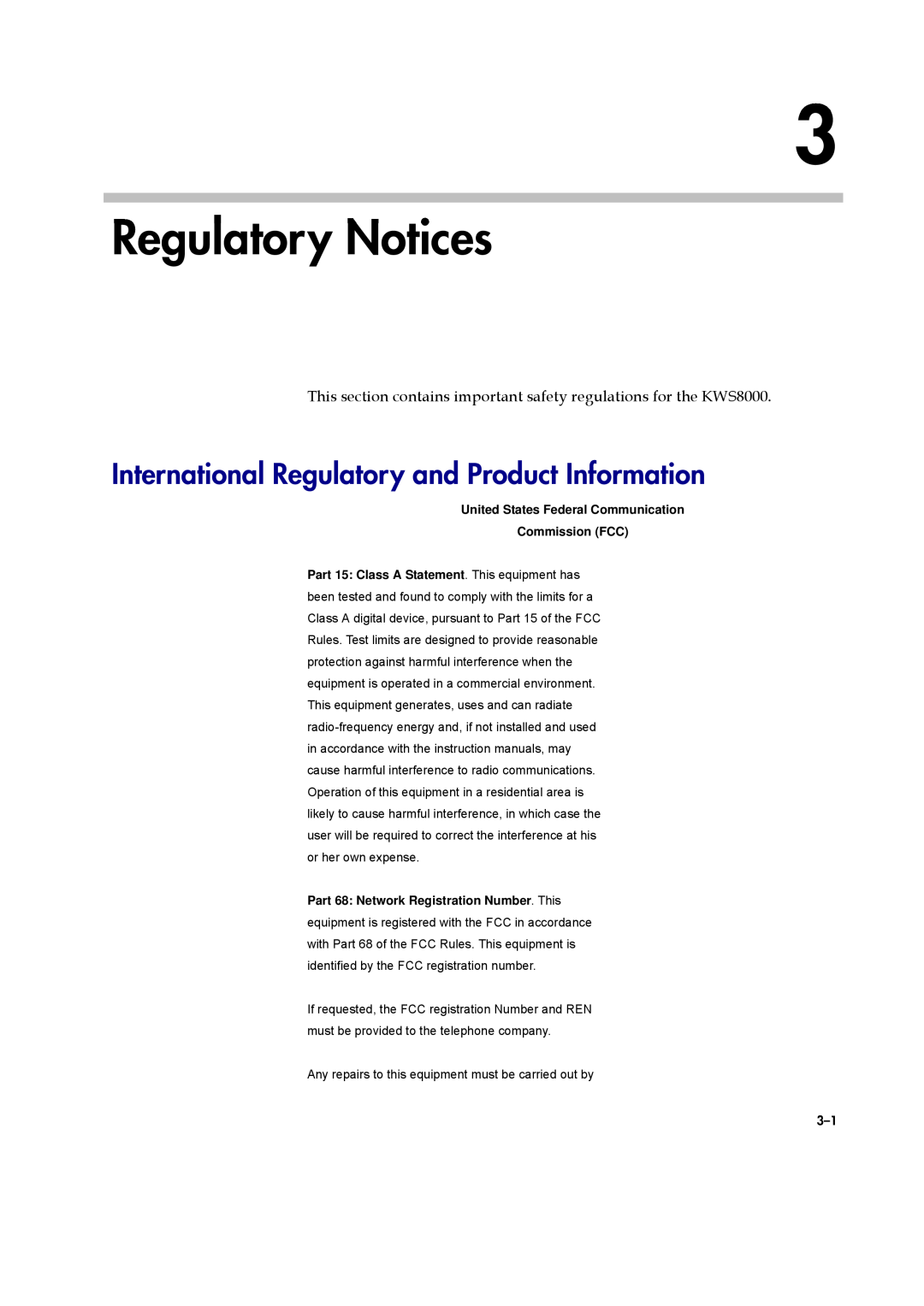 Polycom KWS8000 manual Regulatory Notices, International Regulatory and Product Information 