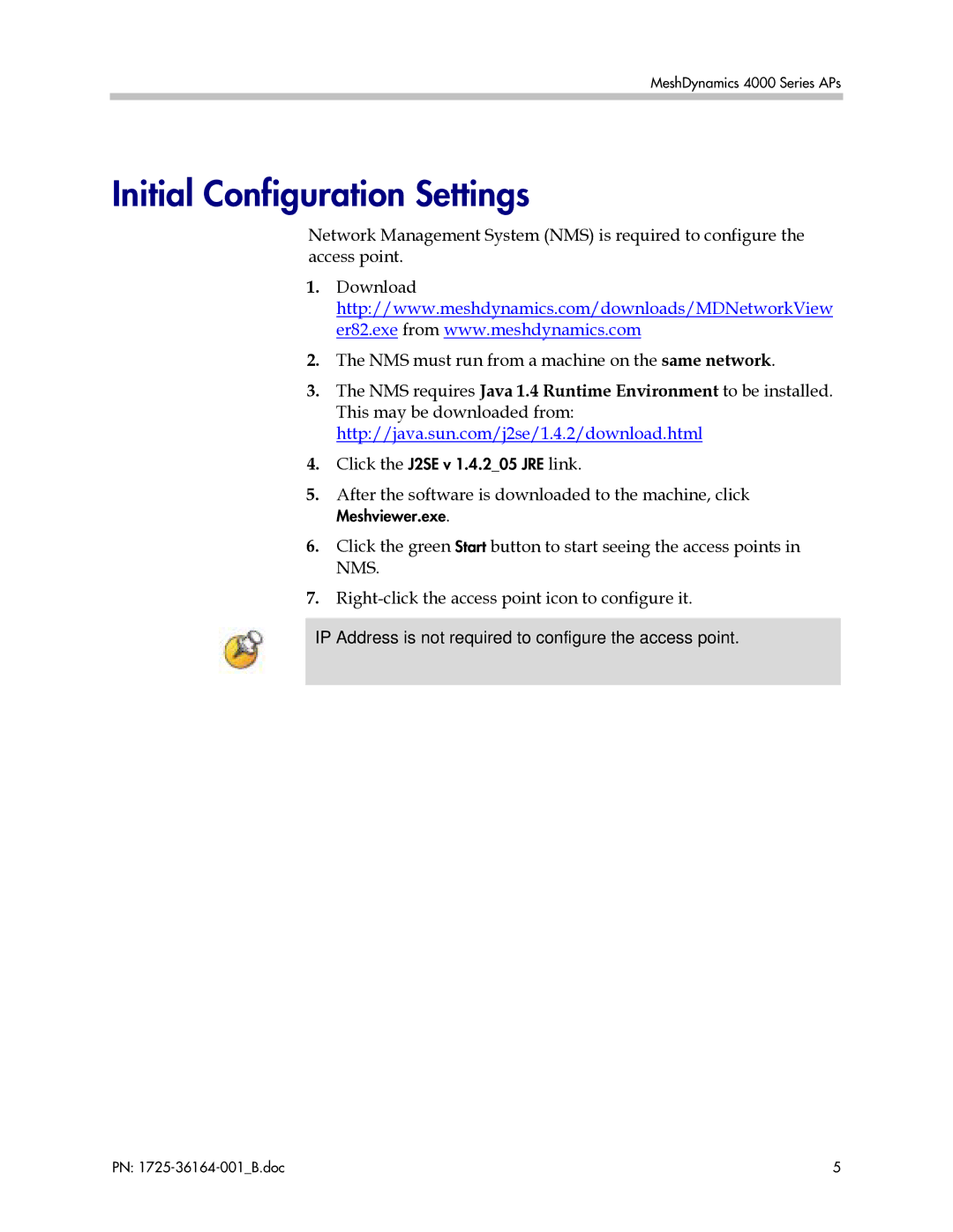 Polycom MD4000 manual Initial Configuration Settings 