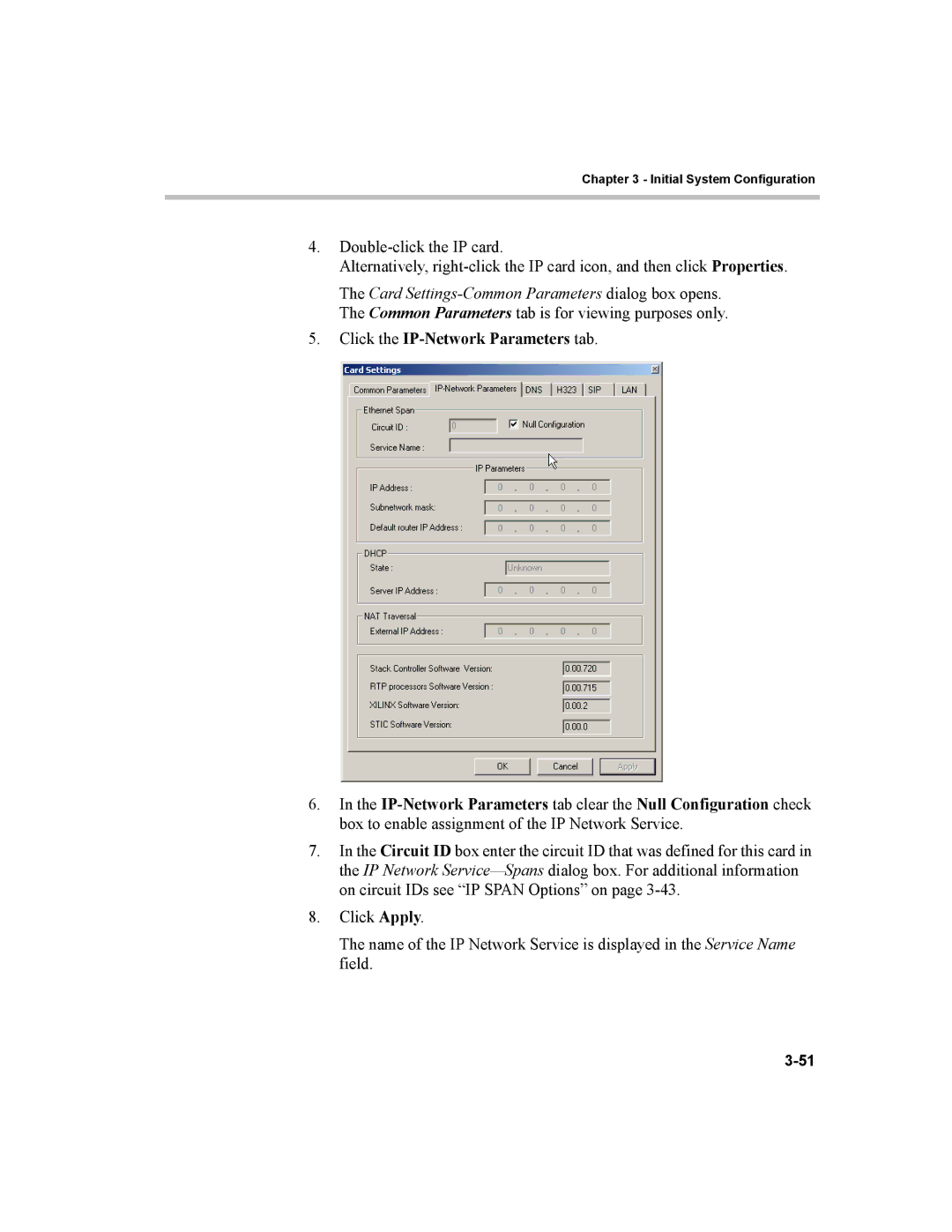 Polycom MGC-100, MGC-50 manual Click the IP-Network Parameters tab 