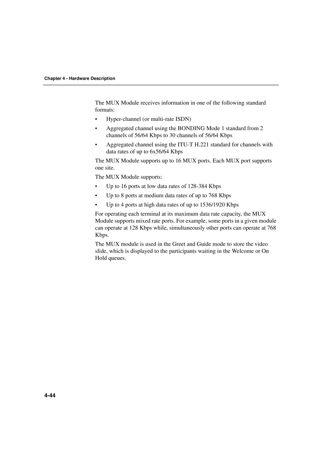 Polycom MGC-50/MGC-100 installation manual Hardware Description 