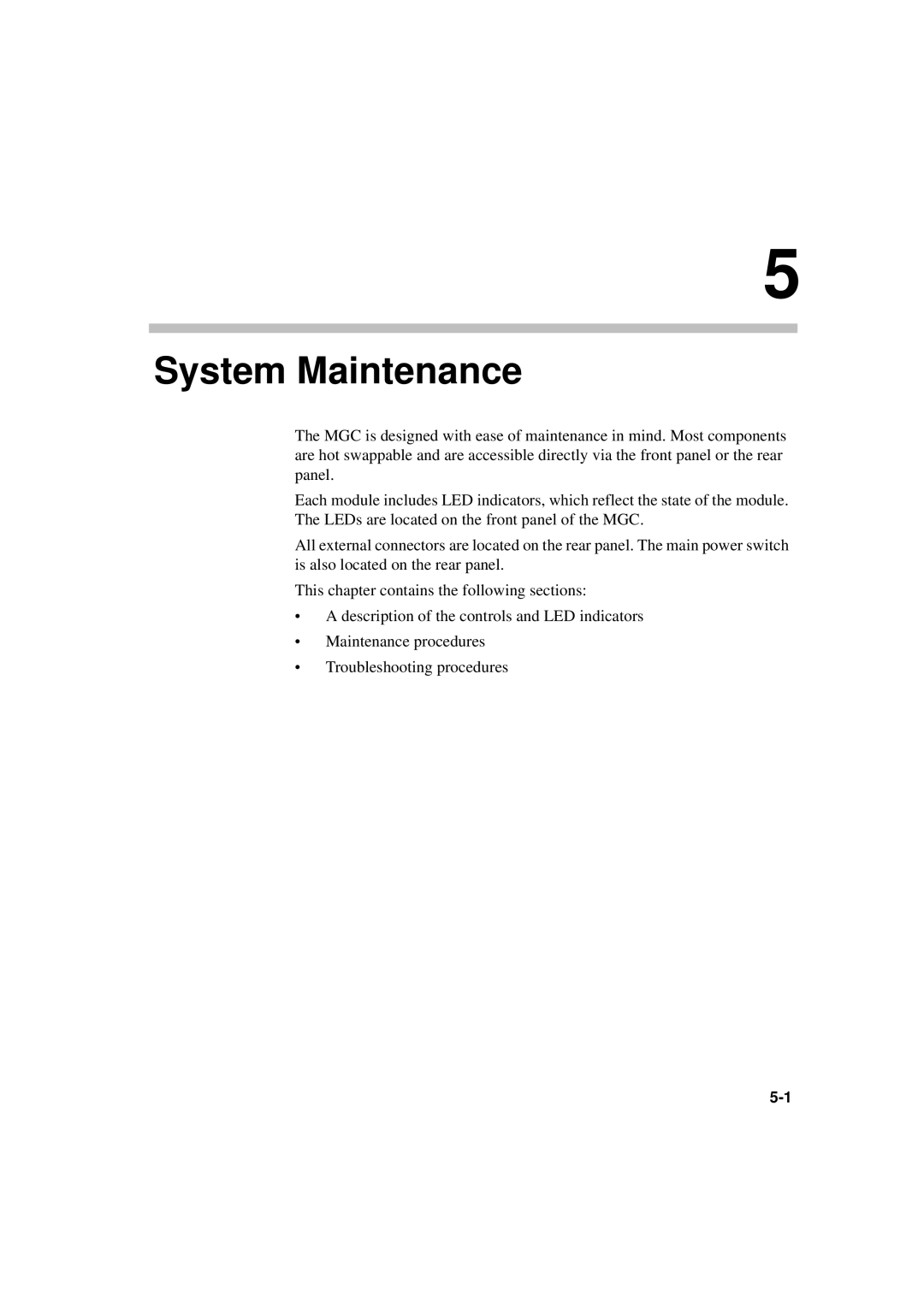 Polycom MGC-50/MGC-100 installation manual System Maintenance 