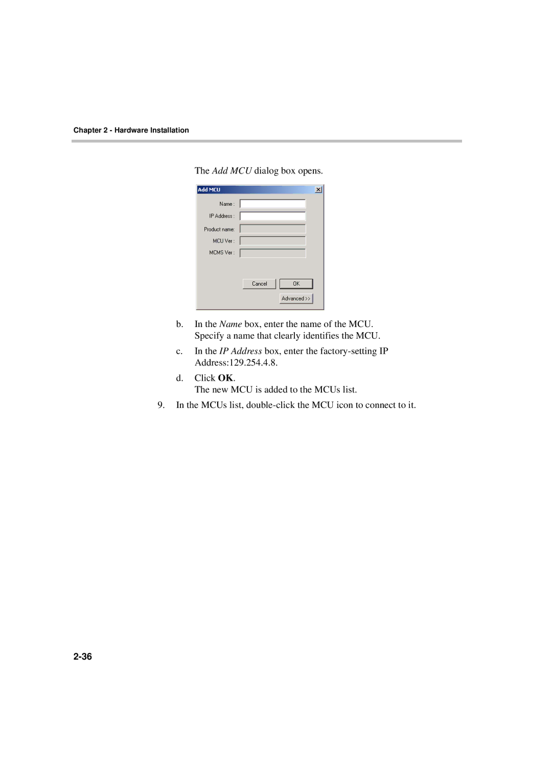 Polycom MGC-50/MGC-100 installation manual Hardware Installation 