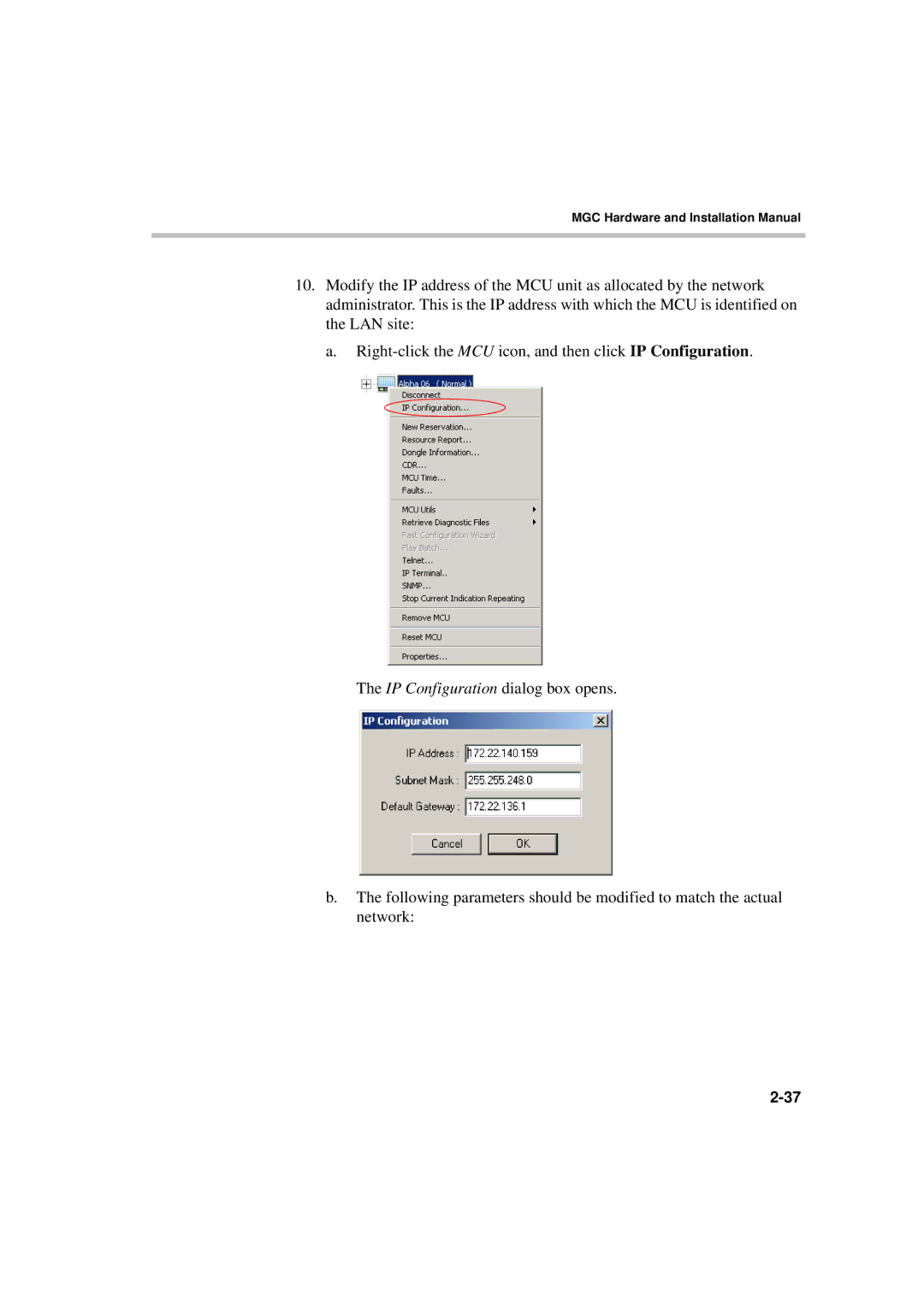 Polycom MGC-50/MGC-100 installation manual MGC Hardware and Installation Manual 