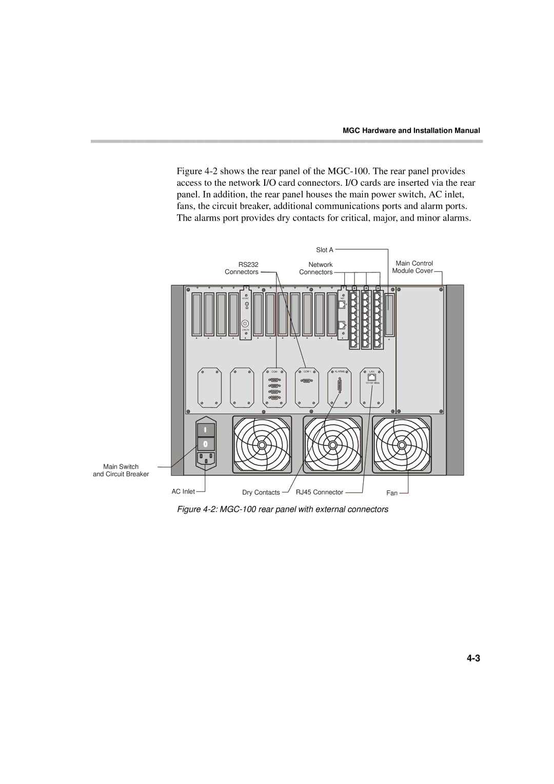 Polycom MGC-50/MGC-100 installation manual Main Switch Circuit Breaker 