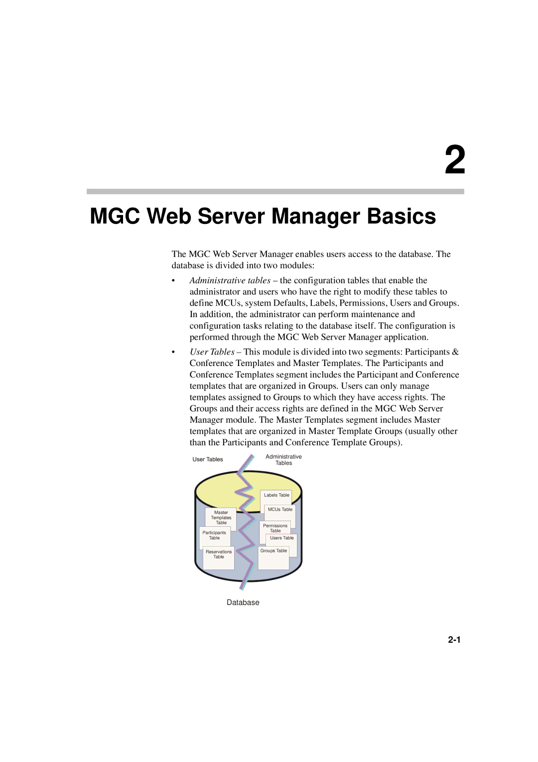 Polycom MGC WebCommander Version 9.0 manual MGC Web Server Manager Basics 