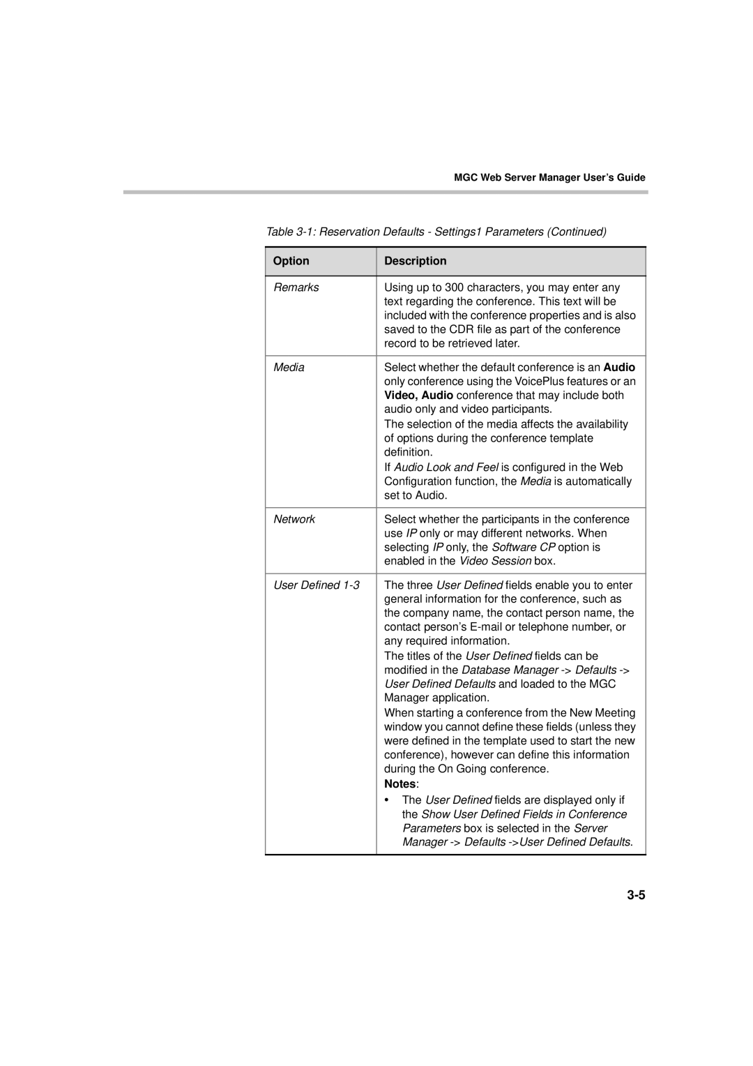 Polycom MGC WebCommander Version 9.0 manual Saved to the CDR file as part of the conference 