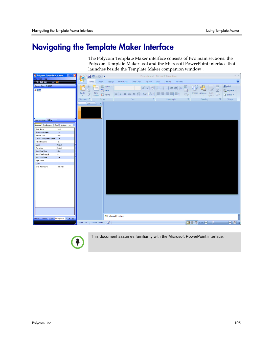 Polycom PDS 2000 manual Navigating the Template Maker Interface 