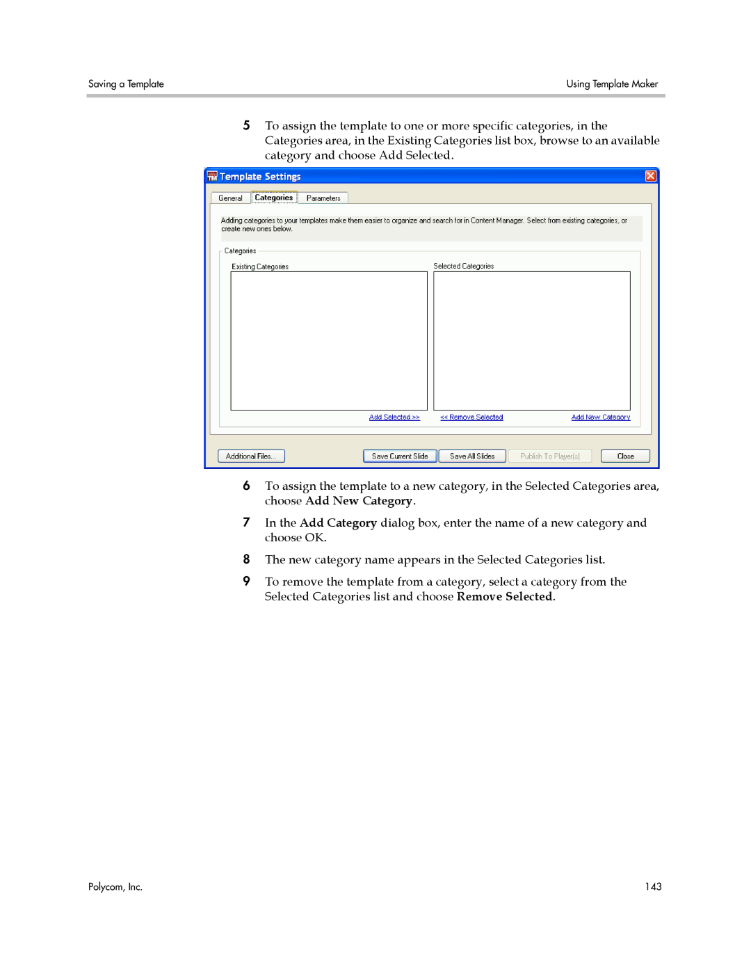 Polycom PDS 2000 manual Saving a Template Using Template Maker 