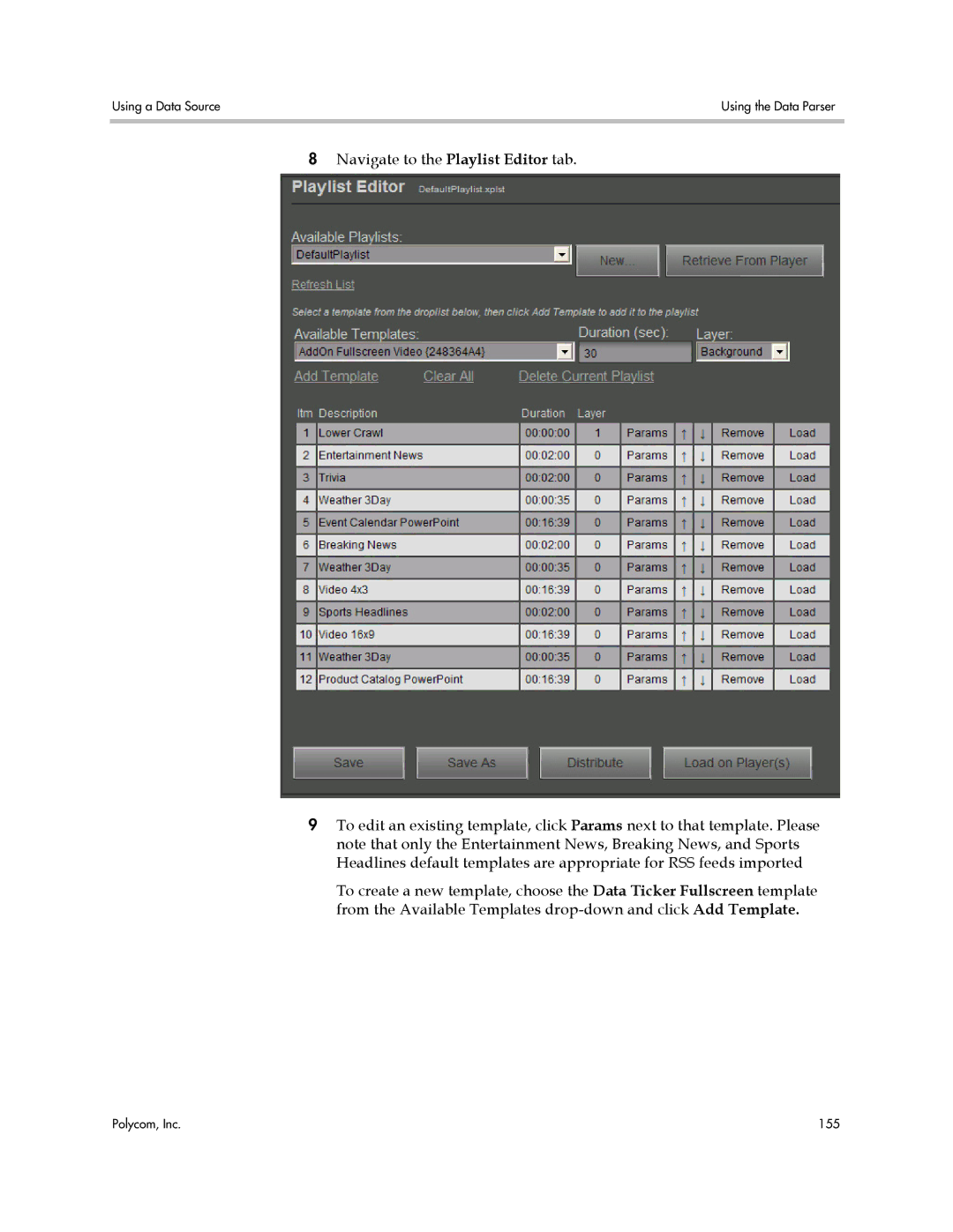 Polycom PDS 2000 manual Polycom, Inc 155 