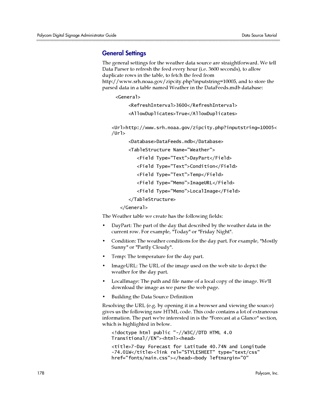 Polycom PDS 2000 manual General Settings 