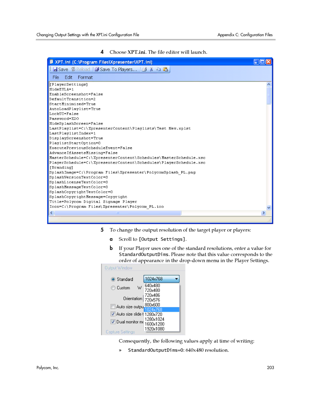 Polycom PDS 2000 manual Choose XPT.ini. The file editor will launch 