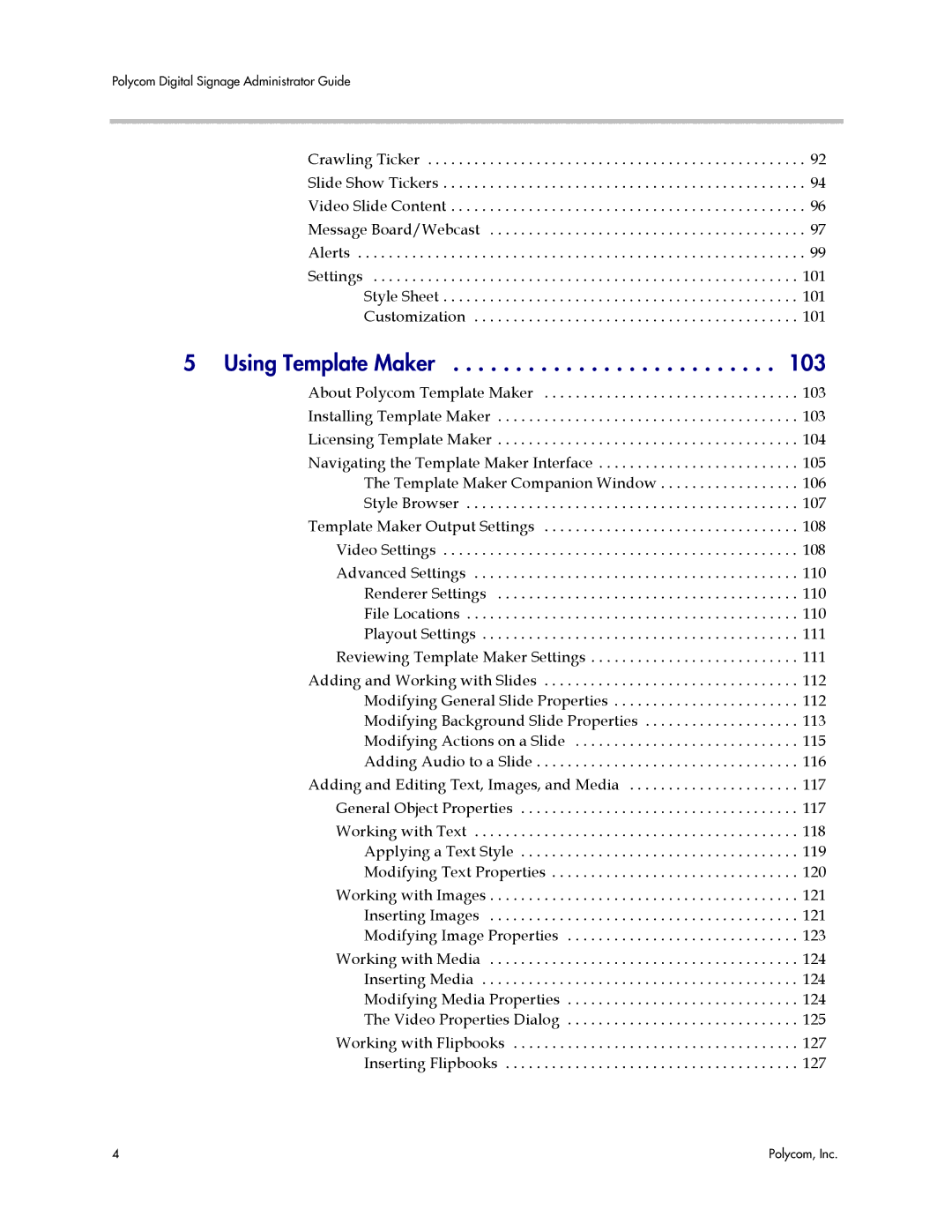 Polycom PDS 2000 manual Using Template Maker 103 