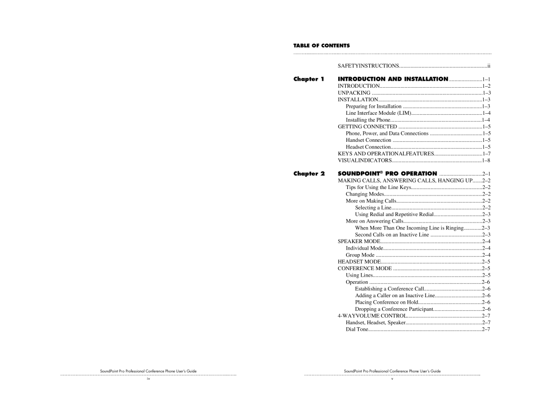 Polycom Pro SE-225 installation instructions Chapter, Introduction and Installation 