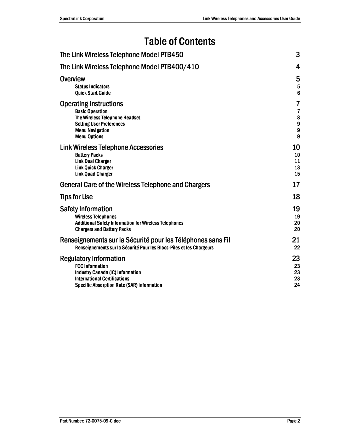 Polycom PTQ360, PTS360, BC4900, PTB410, PTB450, PTC400, PTB400 manual Table of Contents 