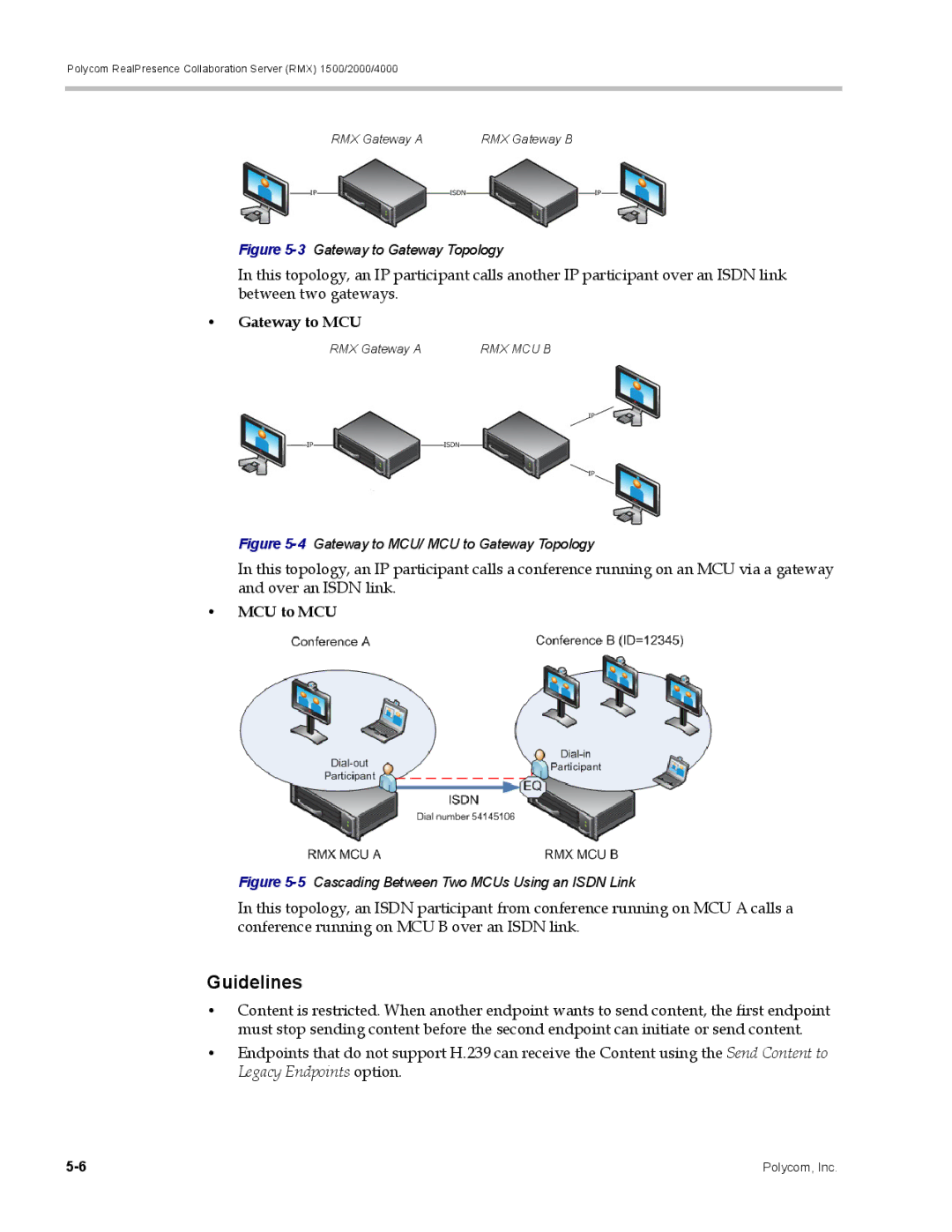 Polycom RMX 1500, DOC2702A manual Gateway to MCU, MCU to MCU 