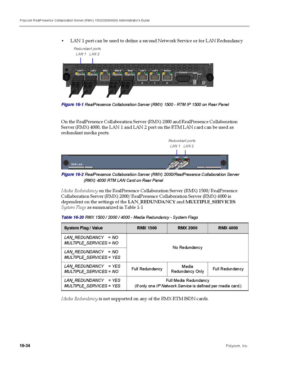 Polycom RMX 1500, DOC2702A manual System Flag / Value RMX 