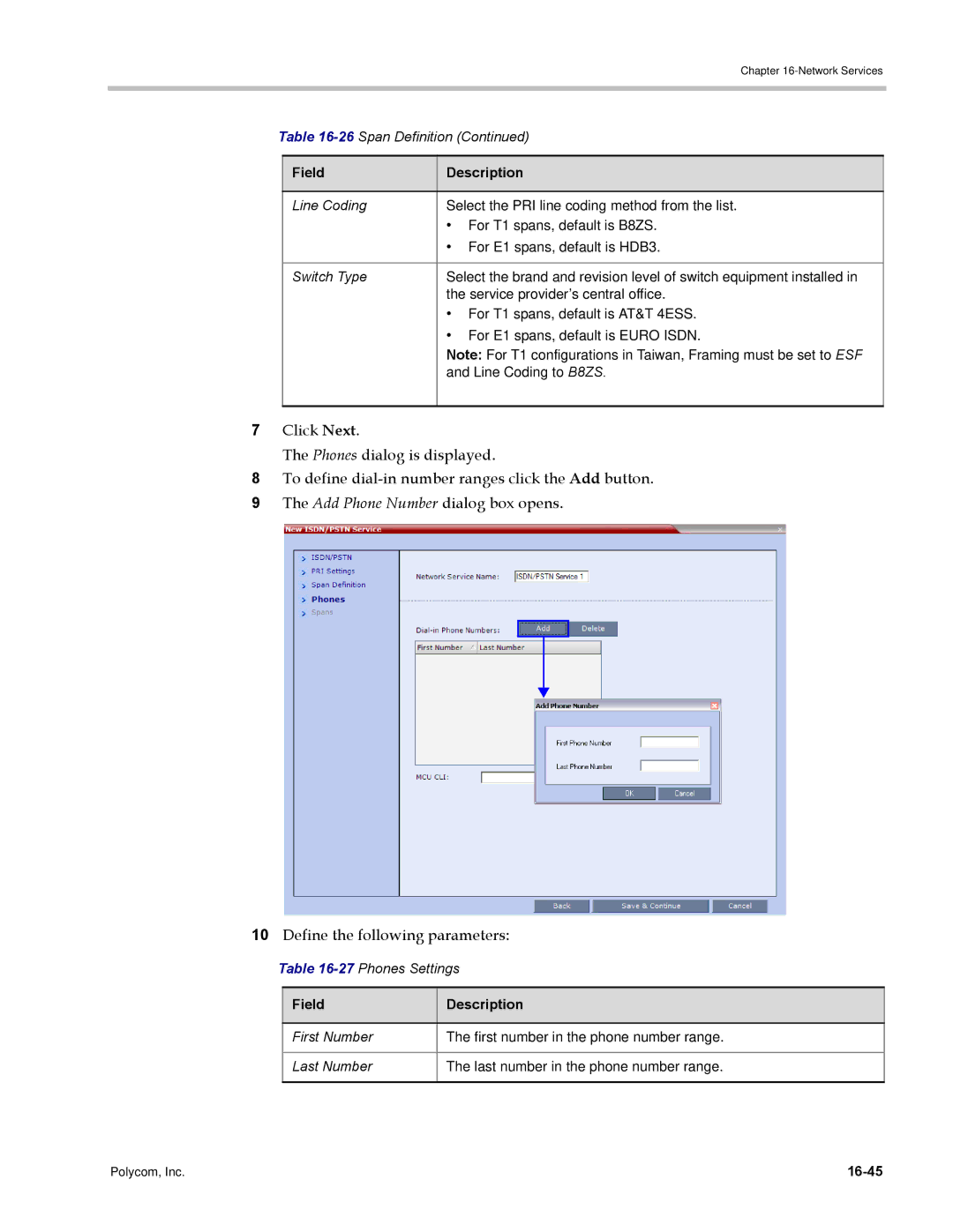 Polycom DOC2702A, RMX 1500 manual 27Phones Settings, 16-45 