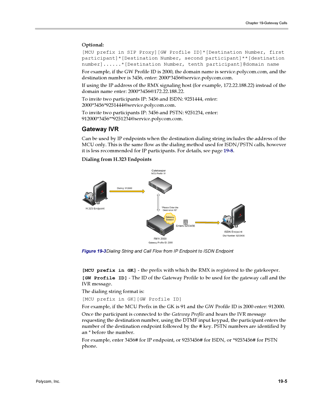 Polycom DOC2702A, RMX 1500 manual Gateway IVR, 19-5 