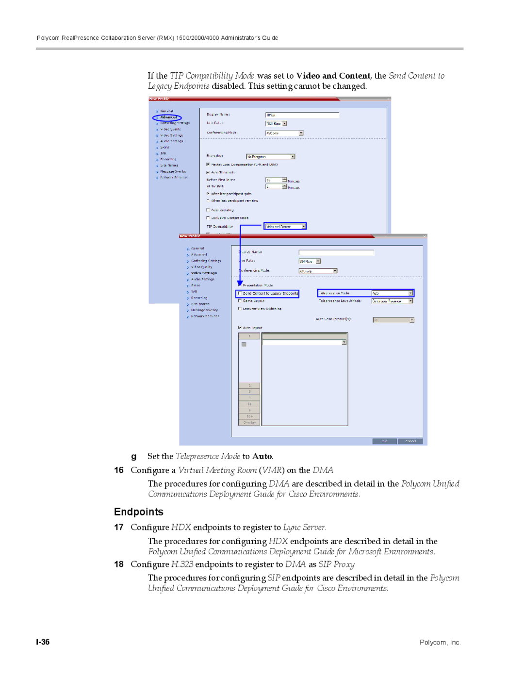 Polycom RMX 1500, DOC2702A manual Endpoints 