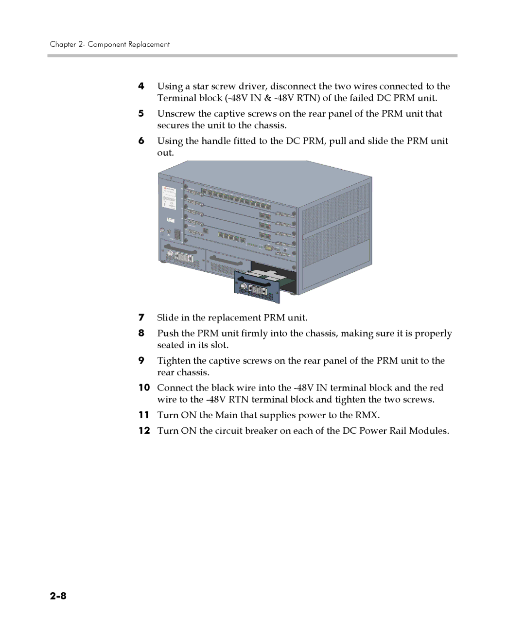 Polycom RMX 4000 manual Component Replacement 