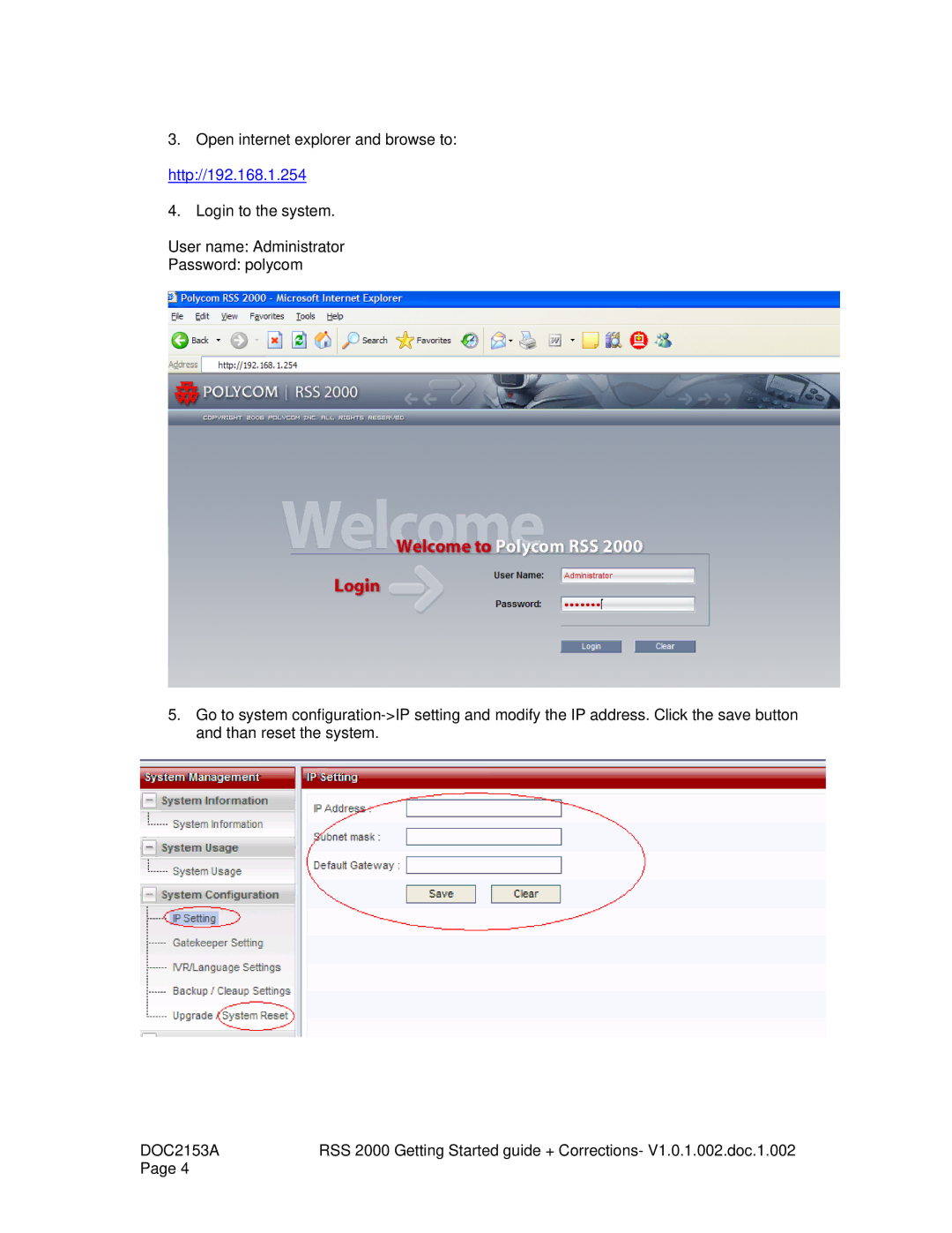 Polycom RSS 2000 V1.0 manual 