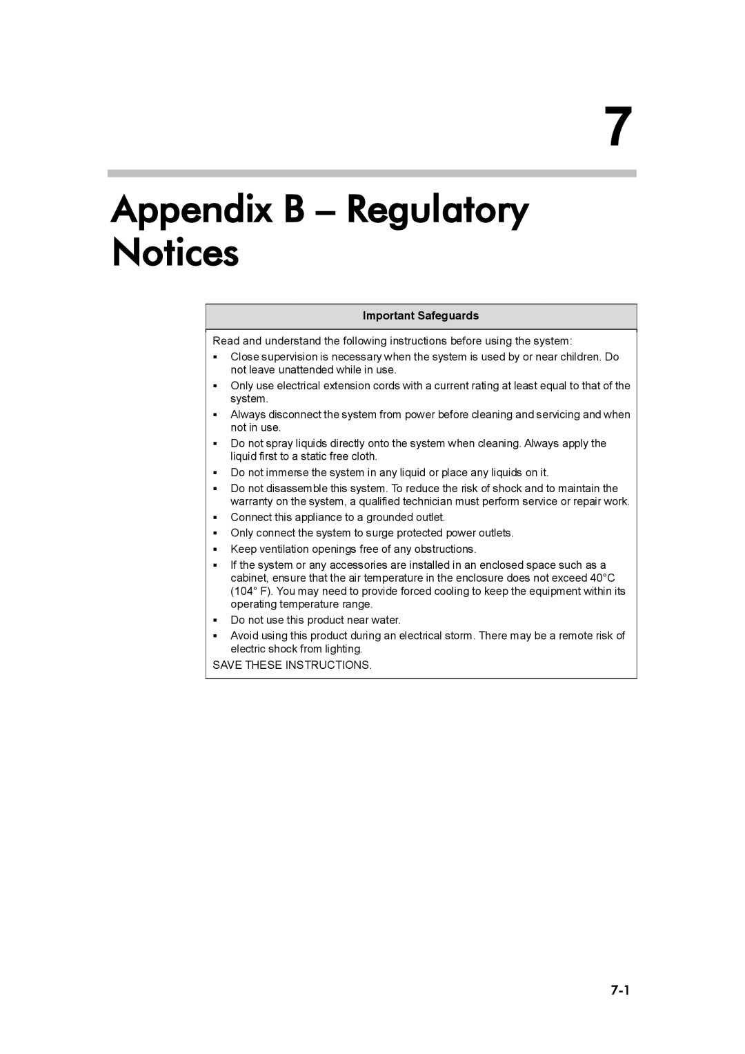 Polycom 3725-32870-002, RSS 4000 manual Appendix B Regulatory Notices 