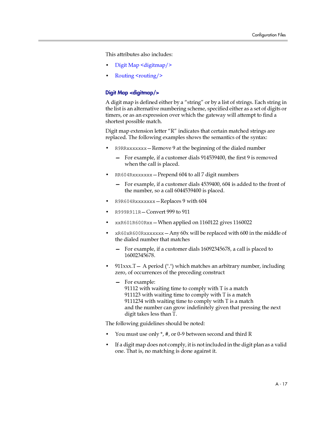 Polycom SIP 2.2.0 manual This attributes also includes, Digit Map digitmap Routing routing 