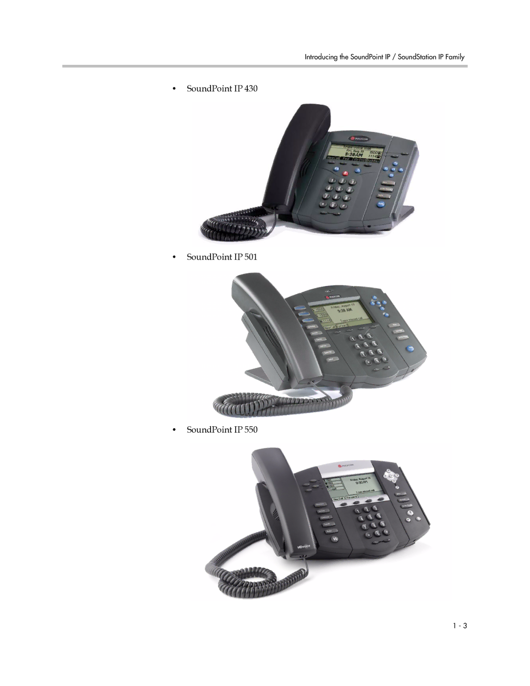 Polycom SIP 2.2.0 manual Introducing the SoundPoint IP / SoundStation IP Family 