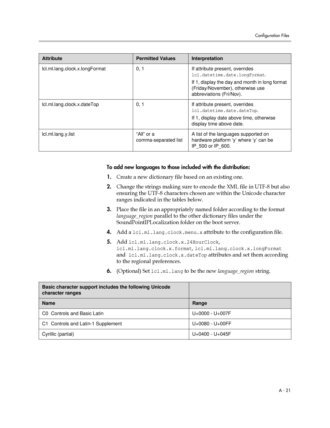 Polycom SIP 2.2.0 manual Lcl.datetime.date.longFormat, Lcl.datetime.date.dateTop 