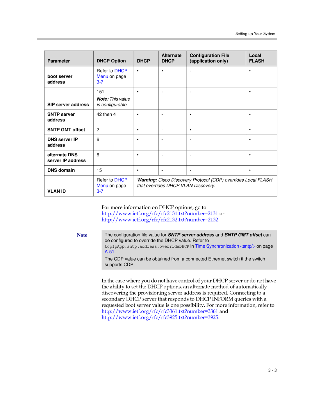 Polycom SIP 2.2.0 manual For more information on Dhcp options, go to 