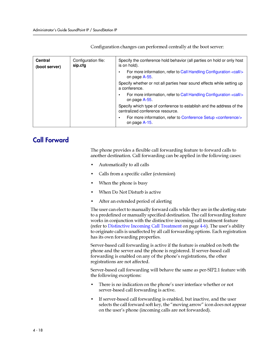 Polycom SIP 2.2.0 manual Call Forward 