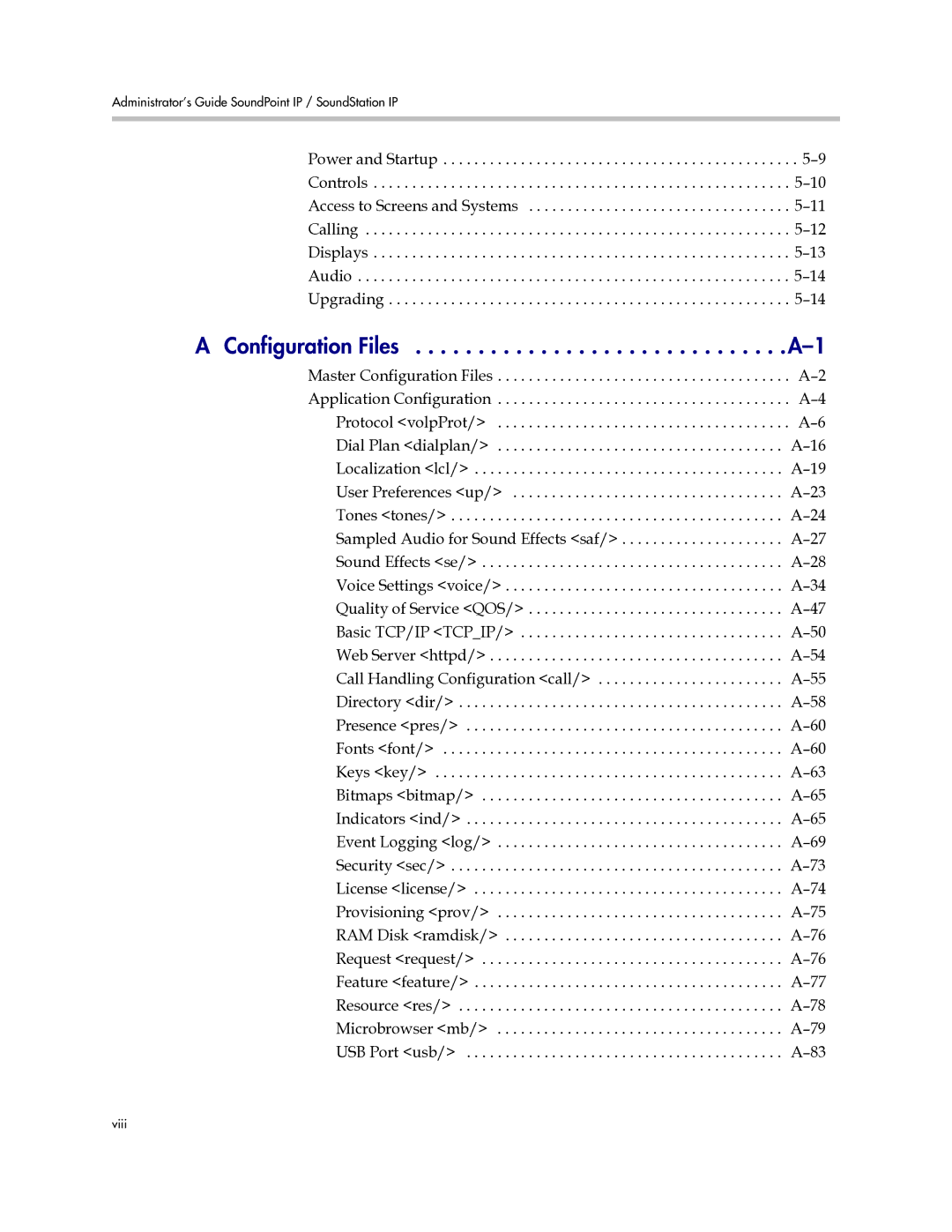 Polycom SIP 2.2.0 manual Viii 