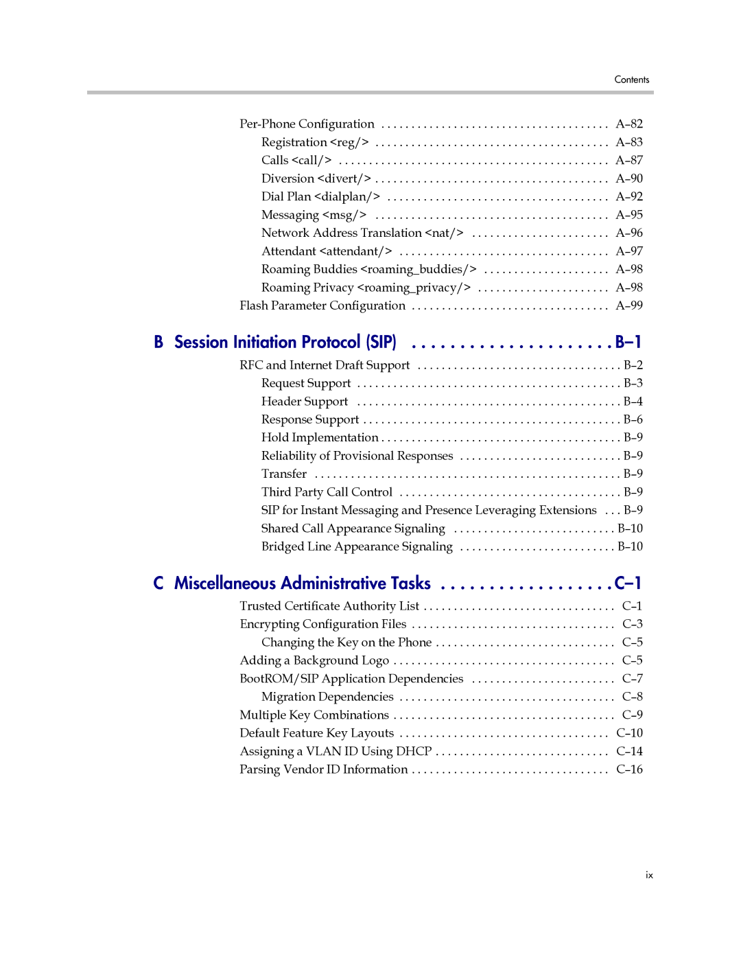 Polycom SIP 2.2.0 manual Contents 