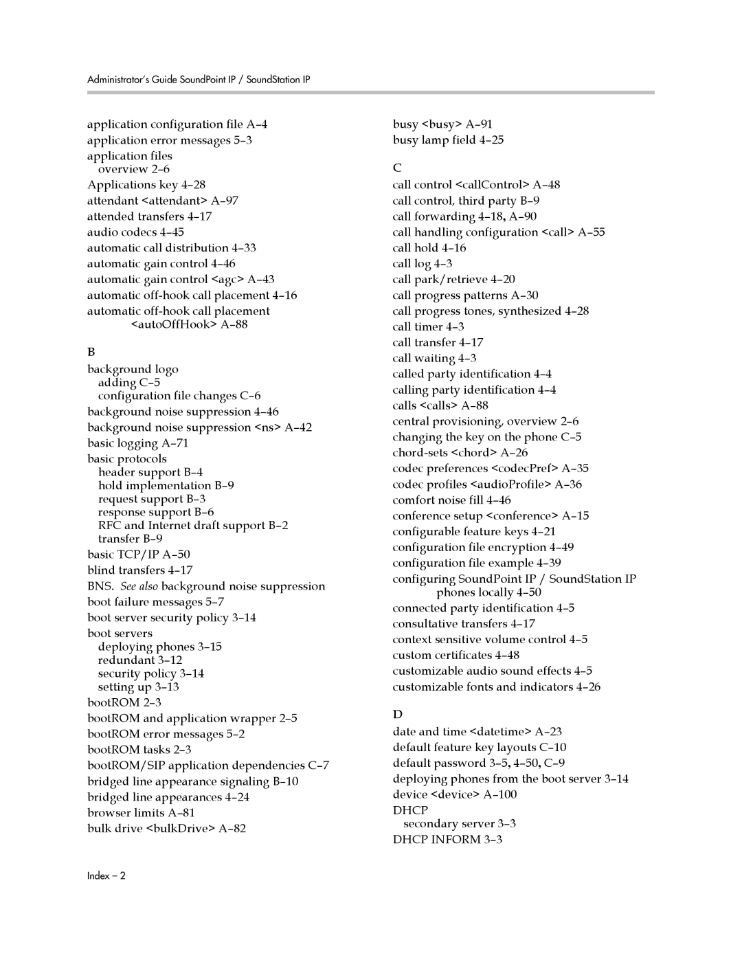 Polycom SIP 2.2.2 manual Dhcp, Secondary server 3-3DHCP Inform 