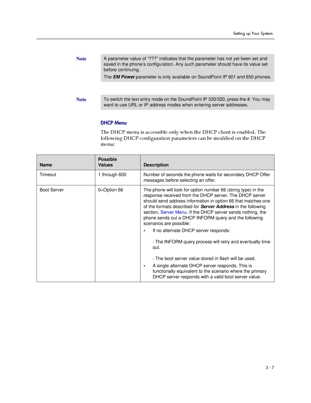 Polycom SIP 2.2.2 manual Possible Name Values Description 