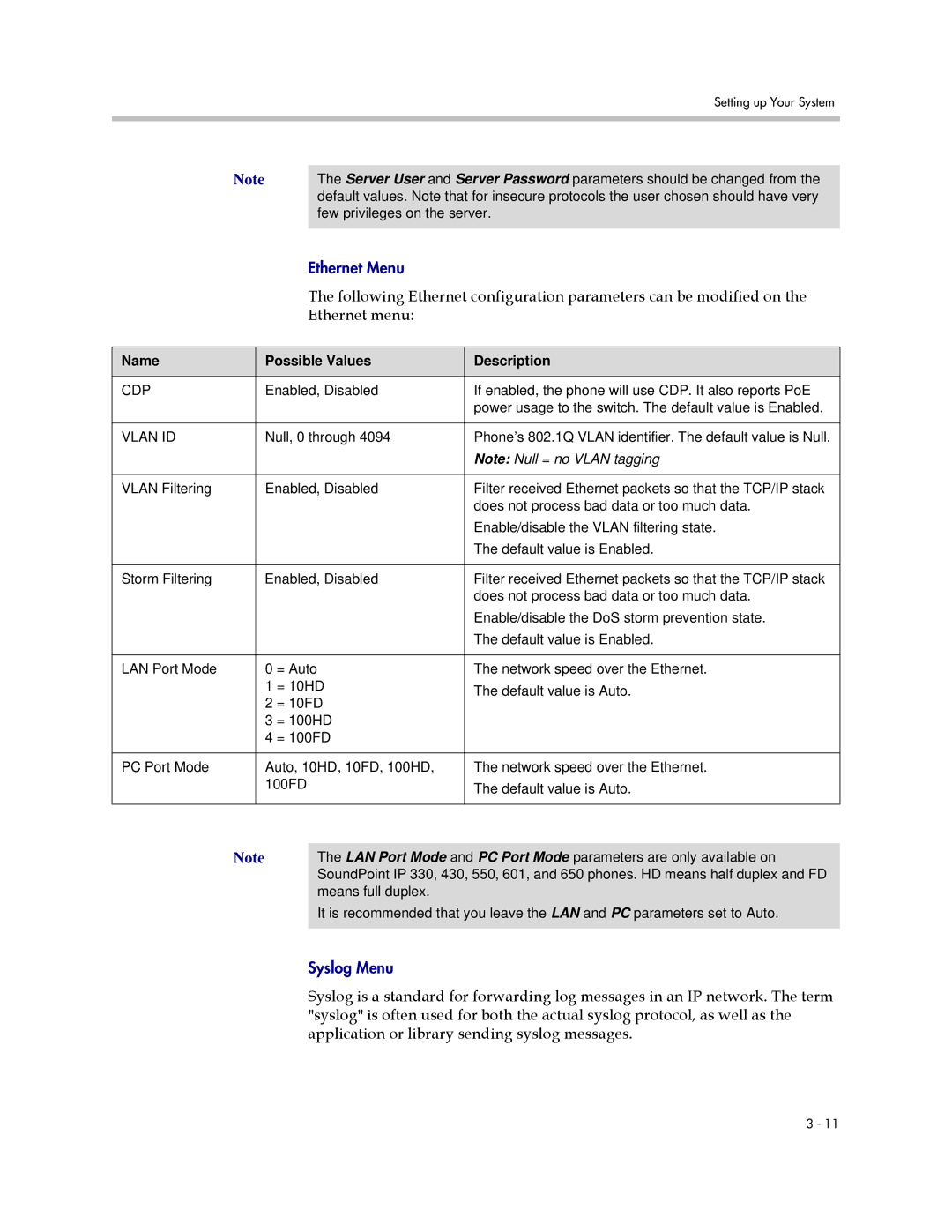 Polycom SIP 2.2.2 manual Ethernet menu, Cdp 