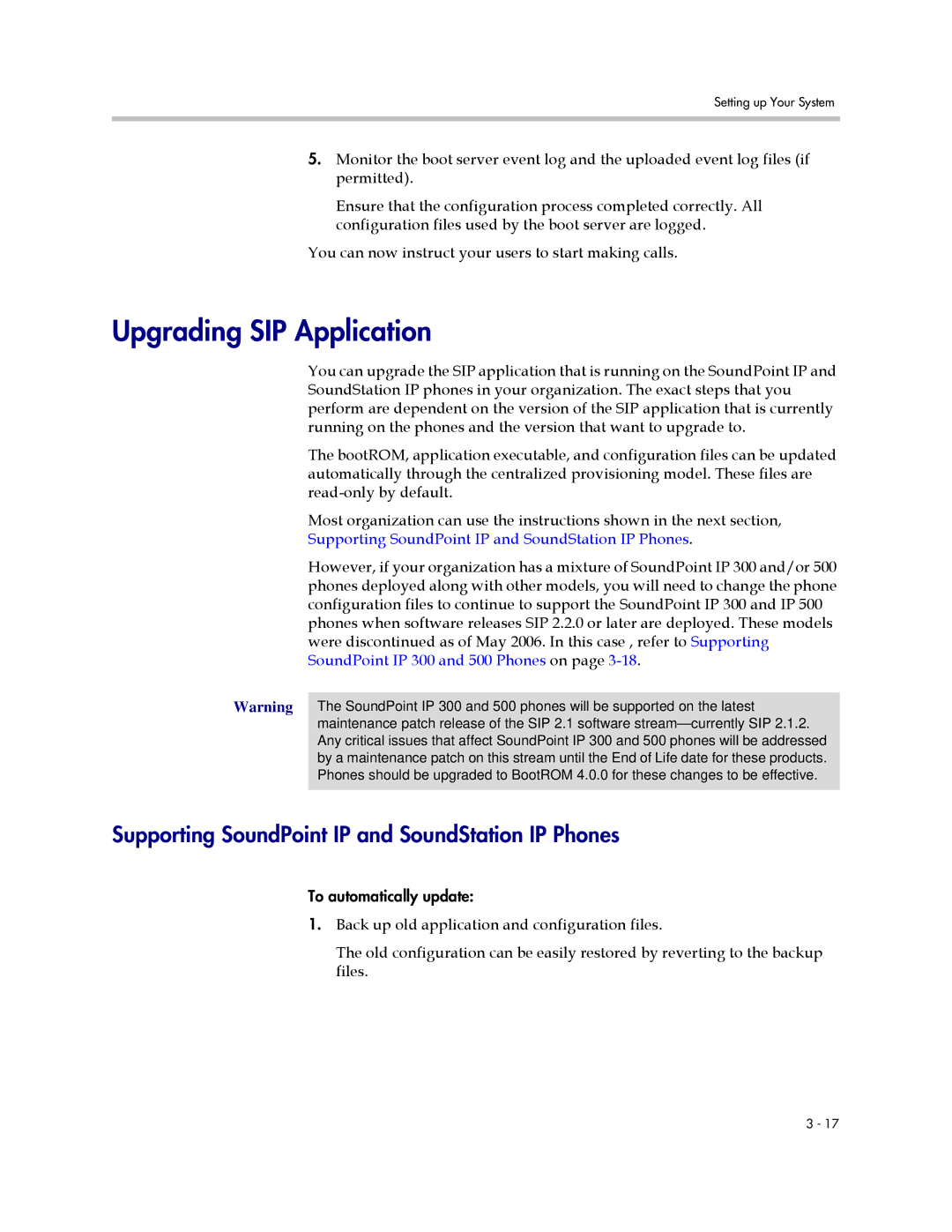 Polycom SIP 2.2.2 manual Upgrading SIP Application, Supporting SoundPoint IP and SoundStation IP Phones 