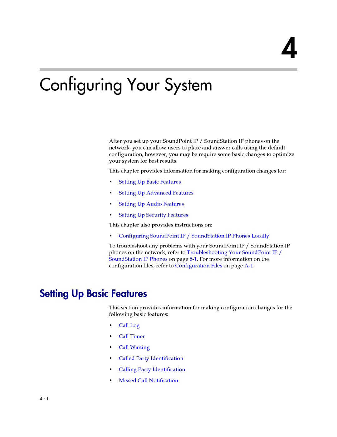 Polycom SIP 2.2.2 manual Setting Up Basic Features, This chapter also provides instructions on 